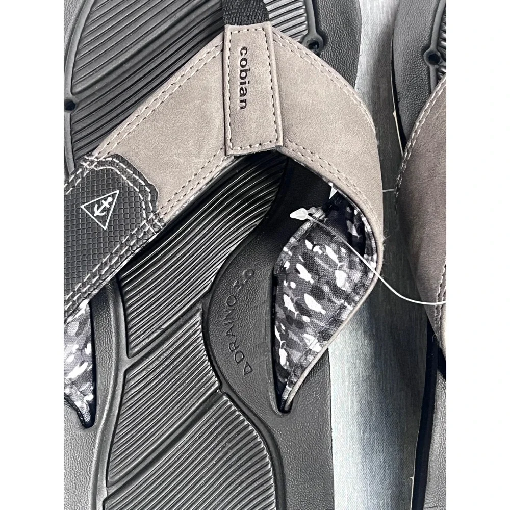 NEW Cobian Mens Draino 3 Black Nautical Nomad Waterproof Flip Flop Sandals Sz 9